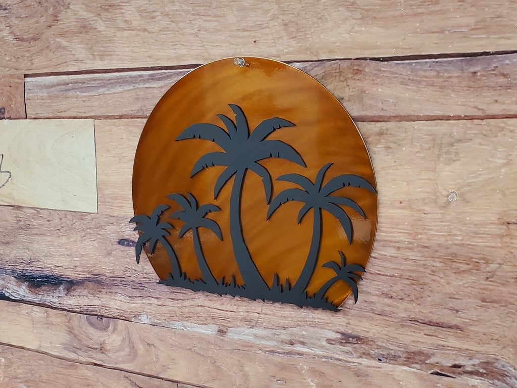 Palm Trees Over Sunset-advanced-metal-art.myshopify.com