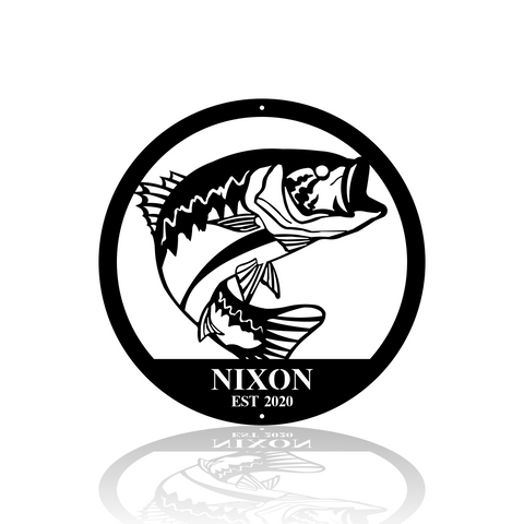 Round Bass Fish-advanced-metal-art.myshopify.com
