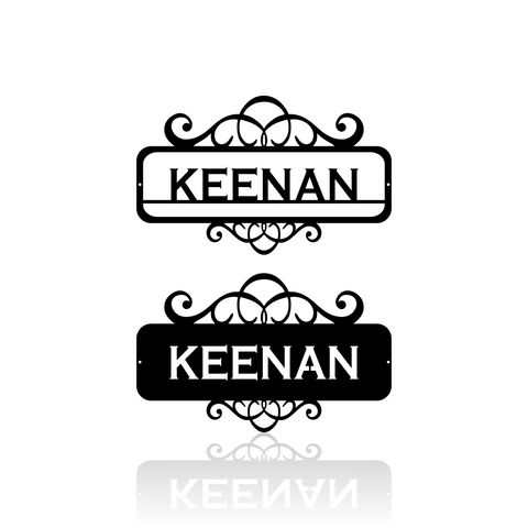 Filigree Name Plate / Address Plaque-advanced-metal-art.myshopify.com