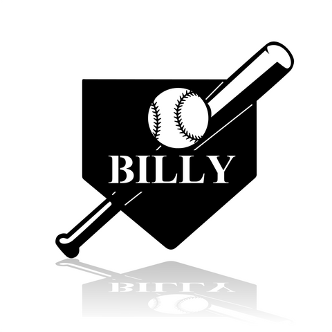 Baseball, Bat & Home Plate-advanced-metal-art.myshopify.com