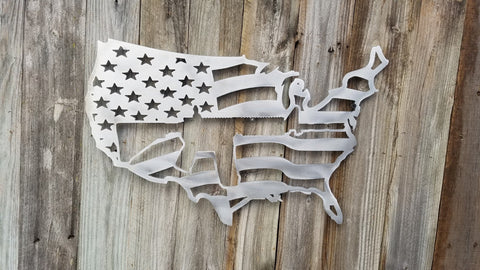 USA Map/Flag With AR15 Cut Out-advanced-metal-art.myshopify.com