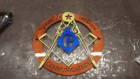 Masonic Free Mason Compass-advanced-metal-art.myshopify.com