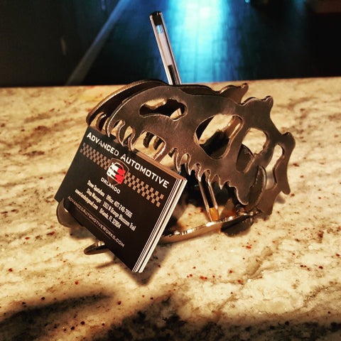 Dinosaur Head Card Holder-advanced-metal-art.myshopify.com