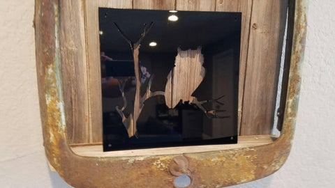 Owl Silhouette On A Branch-advanced-metal-art.myshopify.com