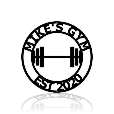 Gym With Barbell & Weights-advanced-metal-art.myshopify.com