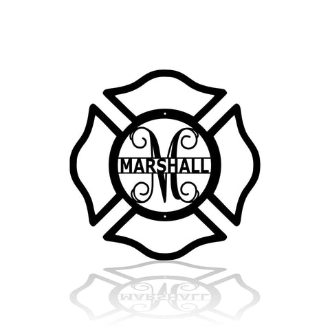 Firefighter Shield / Maltese Cross-advanced-metal-art.myshopify.com