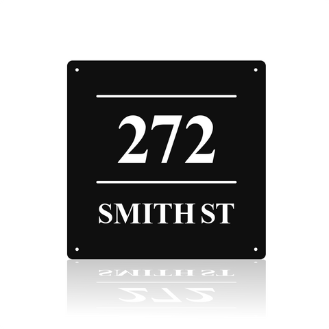 Square Address Plaque-advanced-metal-art.myshopify.com