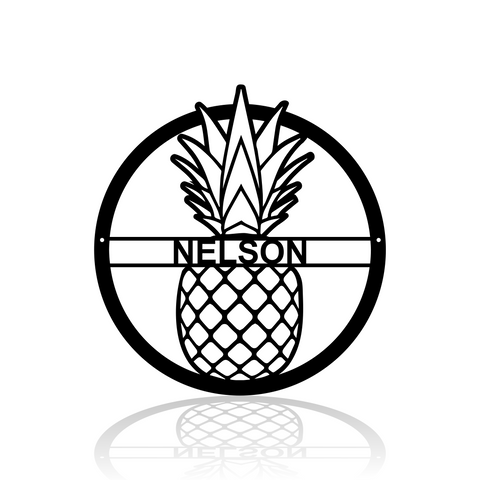 Round Pineapple Split-advanced-metal-art.myshopify.com