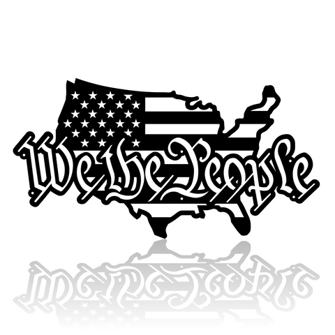 USA Map W/ We The People-advanced-metal-art.myshopify.com
